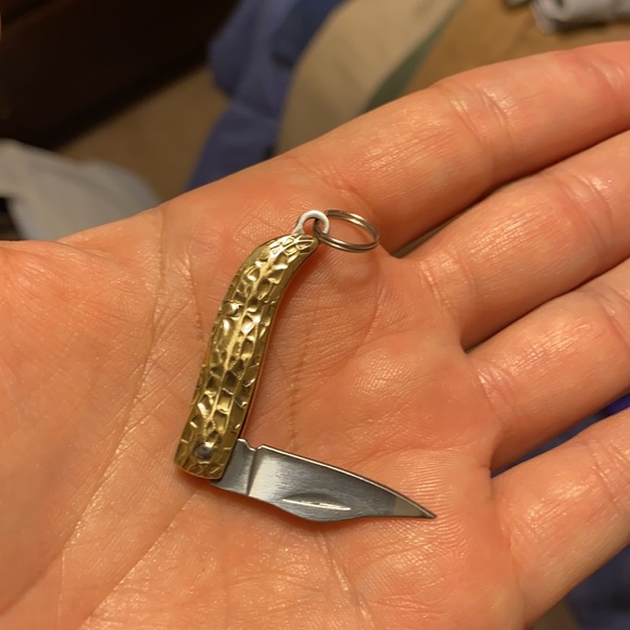 Mini Stainless Steel Folding Knife Keychain - Picture 5 of 6